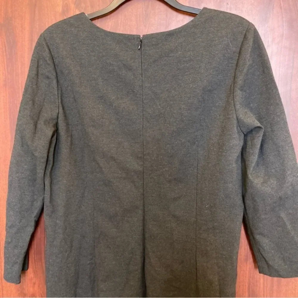 LAFAYETTE 148 New York Gray Sheath Dress Size 12 - Picture 6 of 6